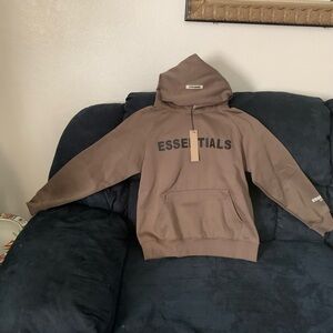 Essentials Taupe Hoodie for Men